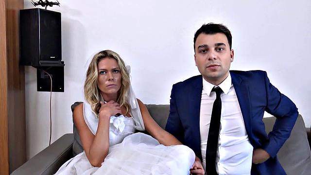 DEBT4k. Big debt is why the girl is fucked in the groom's presence