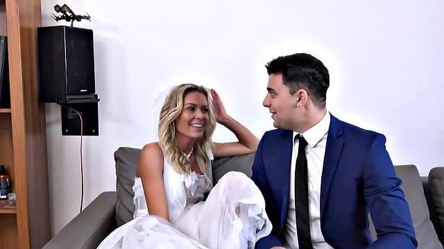 DEBT4k. Big debt is why the girl is fucked in the groom's presence