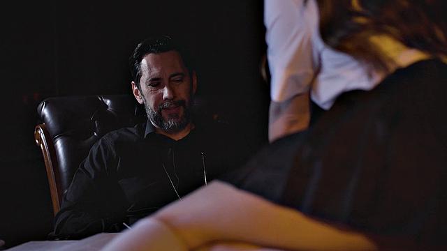 PURE TABOO Horny Virgin Teen Penelope Kay Seduces Priest To Fuck Her Ass