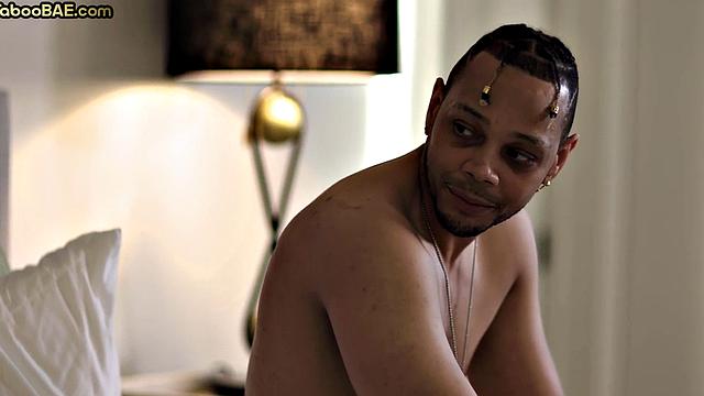 Stunning ebony babe got pounded after teasing her BF