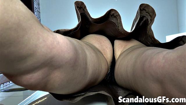 Upskirt caught on POV spycam