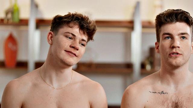 Athletic jock cockriding his BF after rimjob