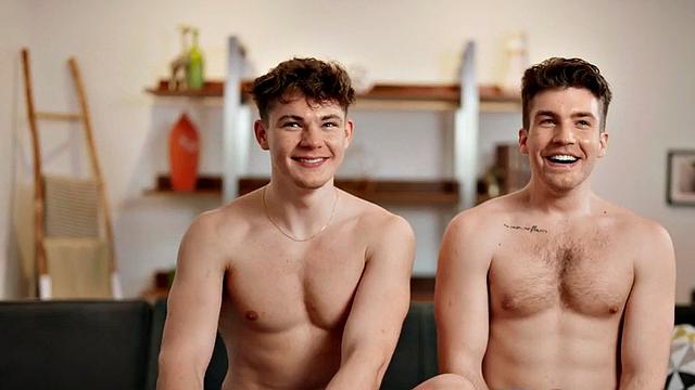 Athletic jock cockriding his BF after rimjob