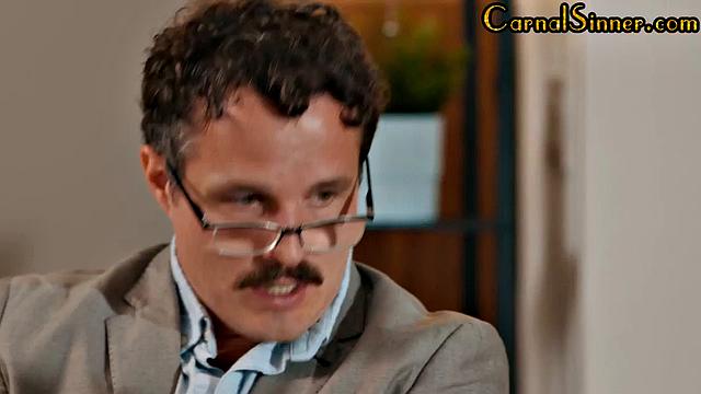 Big bootied busty babe hard fucked by stud