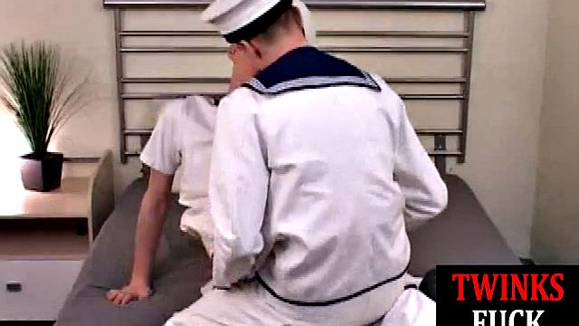 Skinny sailors 69ing before bareback sex for a facial