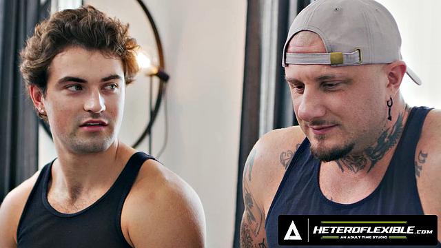 HETEROFLEXIBLE - Horny Crush Daddy & Mike Monroe Find Porn DVD & End Up Sucking In Dorm
