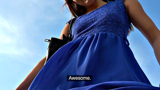 Czech hottie gets her tight pussy drilled hard outdoors