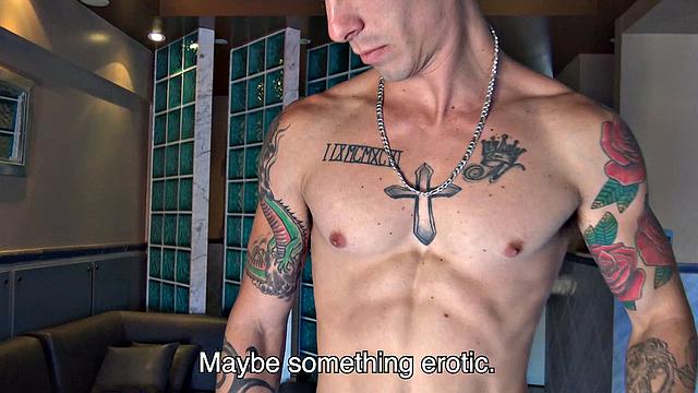watch this sexy latino man get seduced during a hot photoshoot and take raw cock