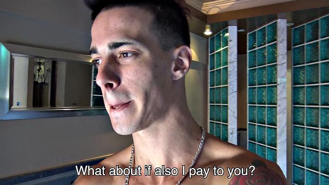 watch this sexy latino man get seduced during a hot photoshoot and take raw cock