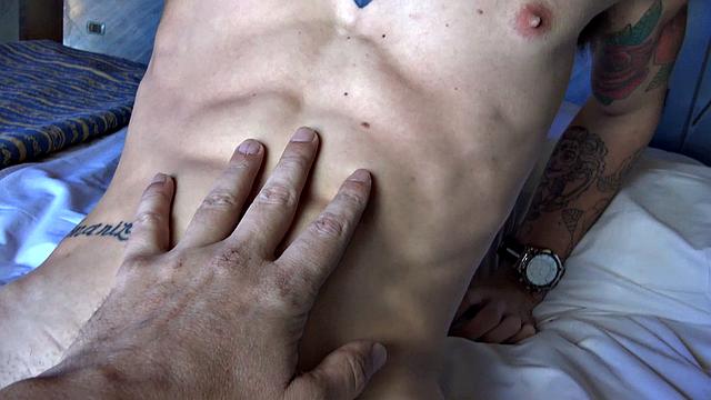 watch this sexy latino man get seduced during a hot photoshoot and take raw cock