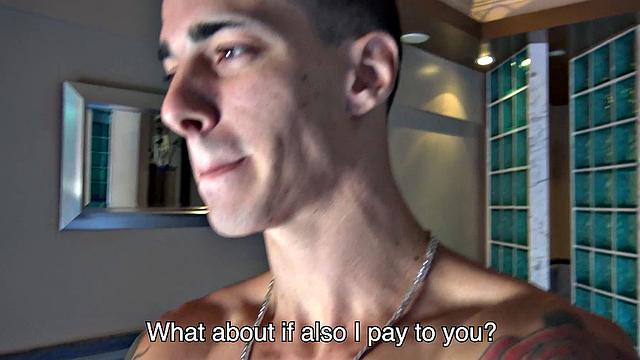 watch this sexy latino man get seduced during a hot photoshoot and take raw cock