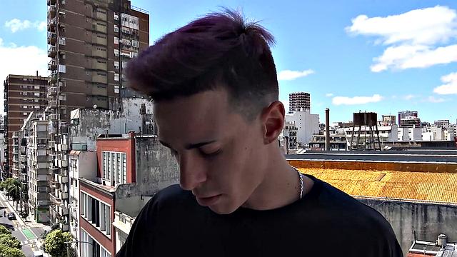 watch this sexy latino man get seduced during a hot photoshoot and take raw cock