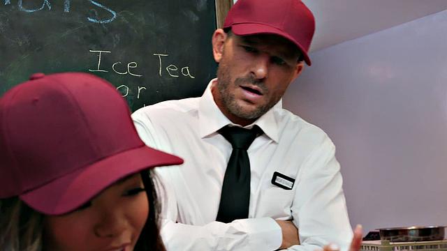 The Ultimate Employee: A wild femdom experience with a huge dick, pussy licking, and doggystyle fucking in the office