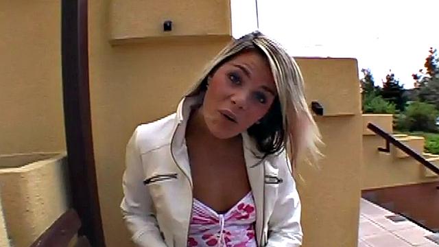 Sexy public bitch fucked in wet pussy by big white dick