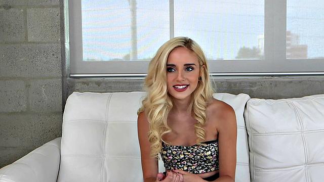 Naomi's solo cowgirl ride on the couch - watch her curly hair bounce!