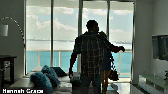 This apartment has a view of Hannah sucking