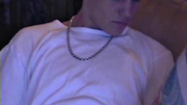 Lance starts out this solo scene sitting on the sofa with his sweats pushed down just below his balls. Lance talks to the camera a little, asking if we like his cock.