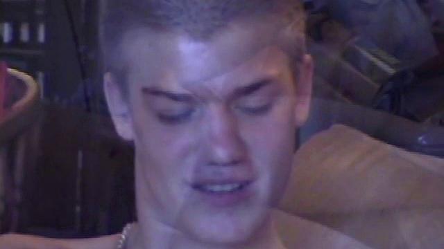 Lance starts out this solo scene sitting on the sofa with his sweats pushed down just below his balls. Lance talks to the camera a little, asking if we like his cock.