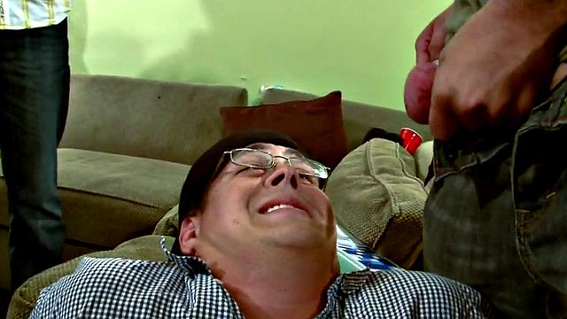 Hazed college stud playing lucky domination wheel