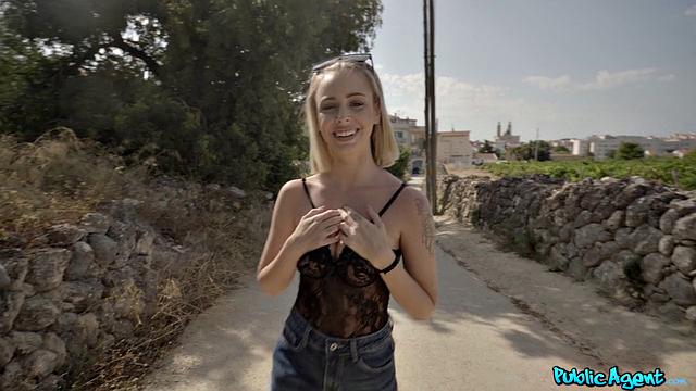 Cute Blonde Fucked in the Woods