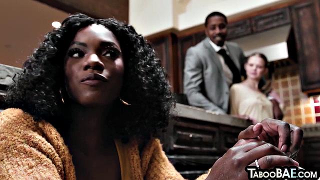 Busty blonde sidefucked by BBC lover