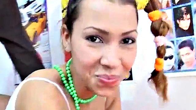 Teen slut doggystyled after sucking