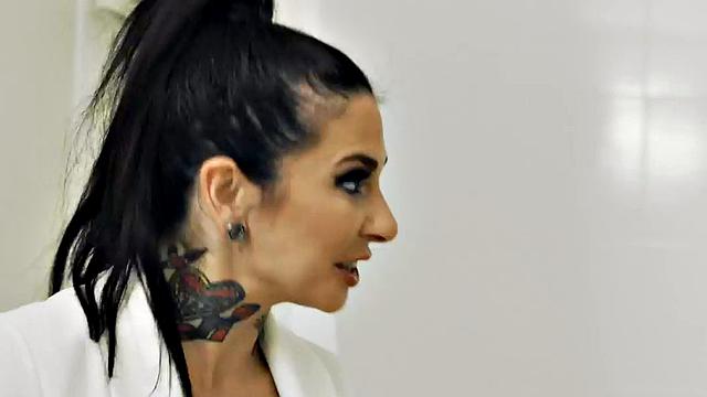 WAM tattooed masseuse deepthroats and rides cock