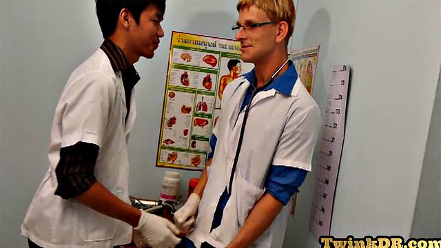 Blonde twunk pounding skinny asians