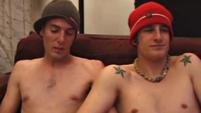 Torque and Curtis Glendale work up nice bulges, as they get comfortable. When Curtis is down to his boxers, Torque strips them off before taking his cock into his mouth.