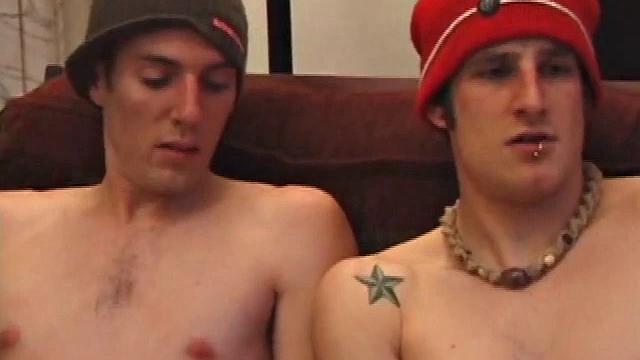 Torque and Curtis Glendale work up nice bulges, as they get comfortable. When Curtis is down to his boxers, Torque strips them off before taking his cock into his mouth.