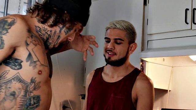 Dirty nympho gay barebacked by stud in doggystyle