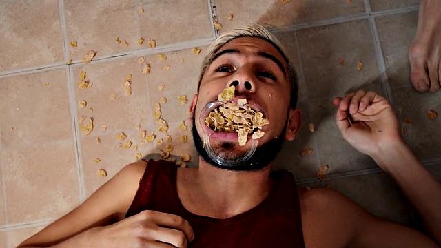 Dirty nympho gay barebacked by stud in doggystyle