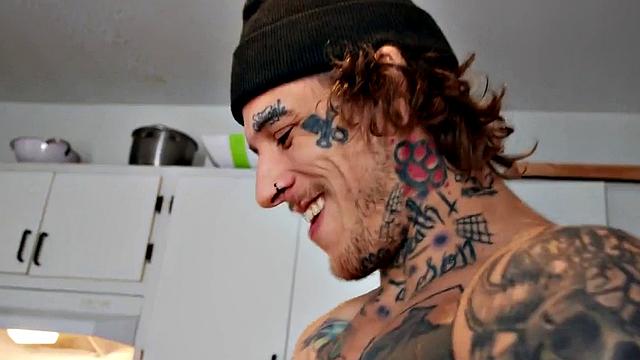 Dirty nympho gay barebacked by stud in doggystyle