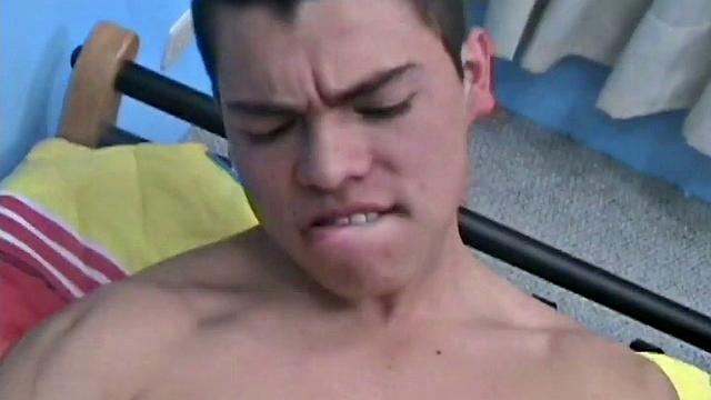 Real skinny Hispanic twink gets fucked by boyfriend at home