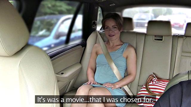 Horny passenger rides her biggest cock like a pro, taking it deep in the ass and getting a facial