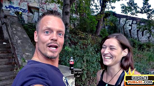 Public German chick fucked outdoors on POb pussybang date