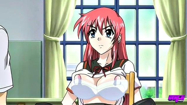 Redhead stepsister gets double-teamed and drenched while cosplay shinigami joins the fun-family planning, hentai style