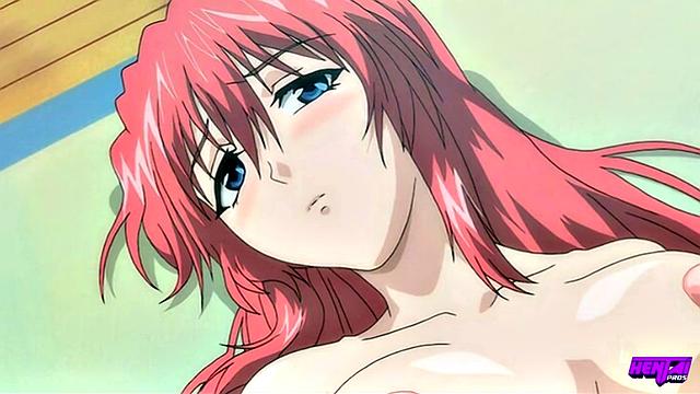 Redhead stepsister gets double-teamed and drenched while cosplay shinigami joins the fun-family planning, hentai style