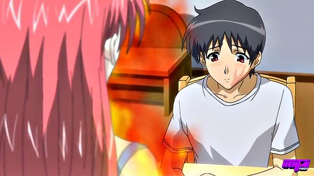 Redhead stepsister gets double-teamed and drenched while cosplay shinigami joins the fun-family planning, hentai style
