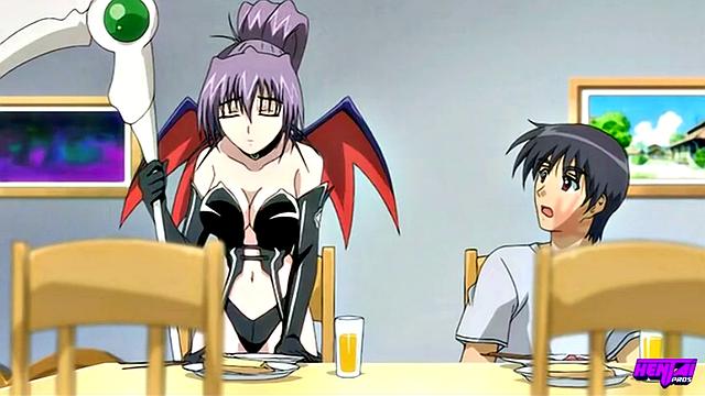 Redhead stepsister gets double-teamed and drenched while cosplay shinigami joins the fun-family planning, hentai style