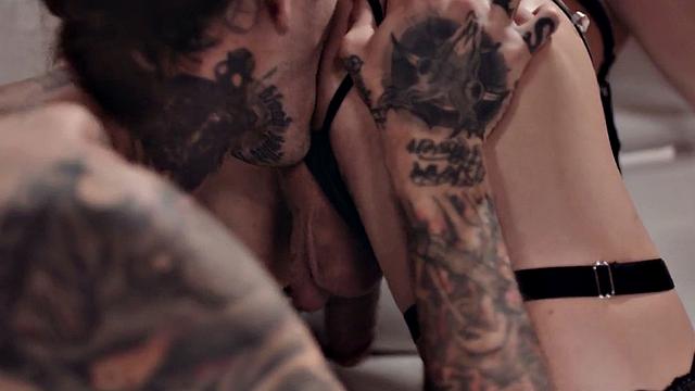 Transsexual enjoys anal by nasty male