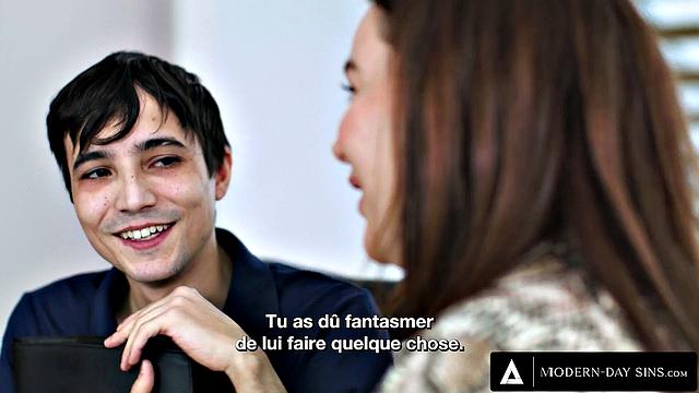 MODERN-DAY SINS - Nervous Boy Fucks His Bully's HOT STEPMOM Natasha Nice! - FRENCH SUBTITLES