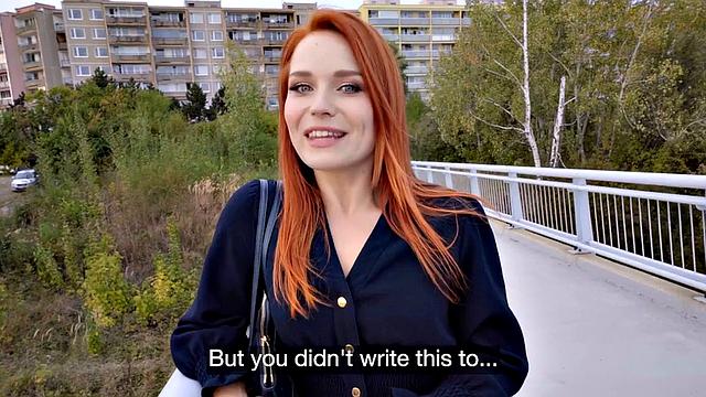 Pickedup redhead ravaged outdoor