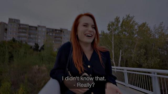 Pickedup redhead ravaged outdoor