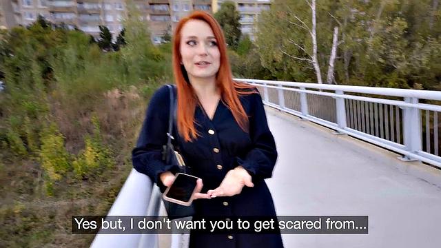 Pickedup redhead ravaged outdoor