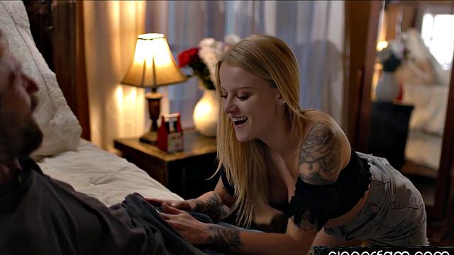 Petite stepdaughter humped by stepdad after deepthroat