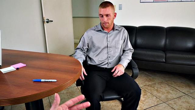 Watch as hairy boss pounds his employee's ass at the office