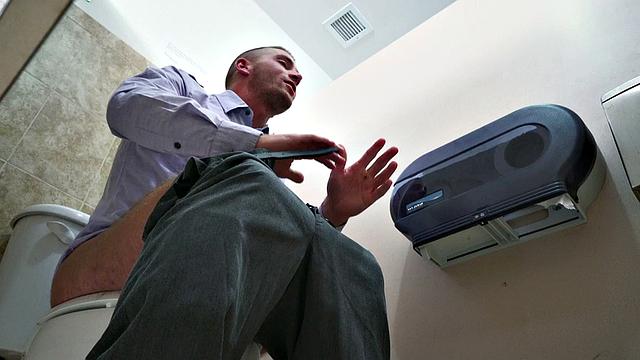 Watch as hairy boss pounds his employee's ass at the office