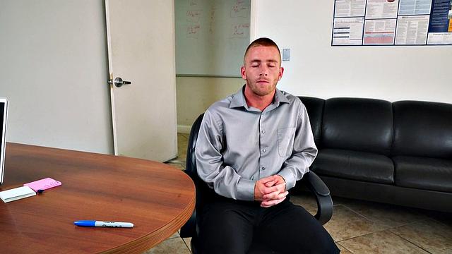 Watch as hairy boss pounds his employee's ass at the office