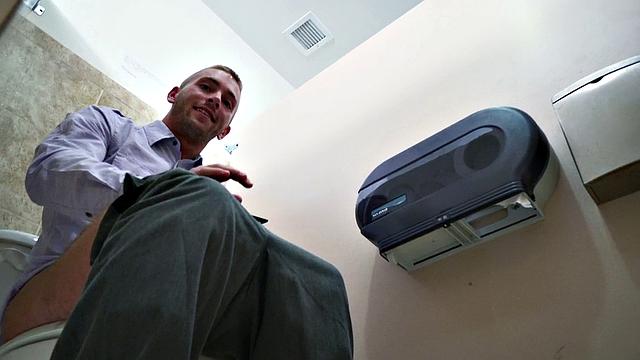 Watch as hairy boss pounds his employee's ass at the office